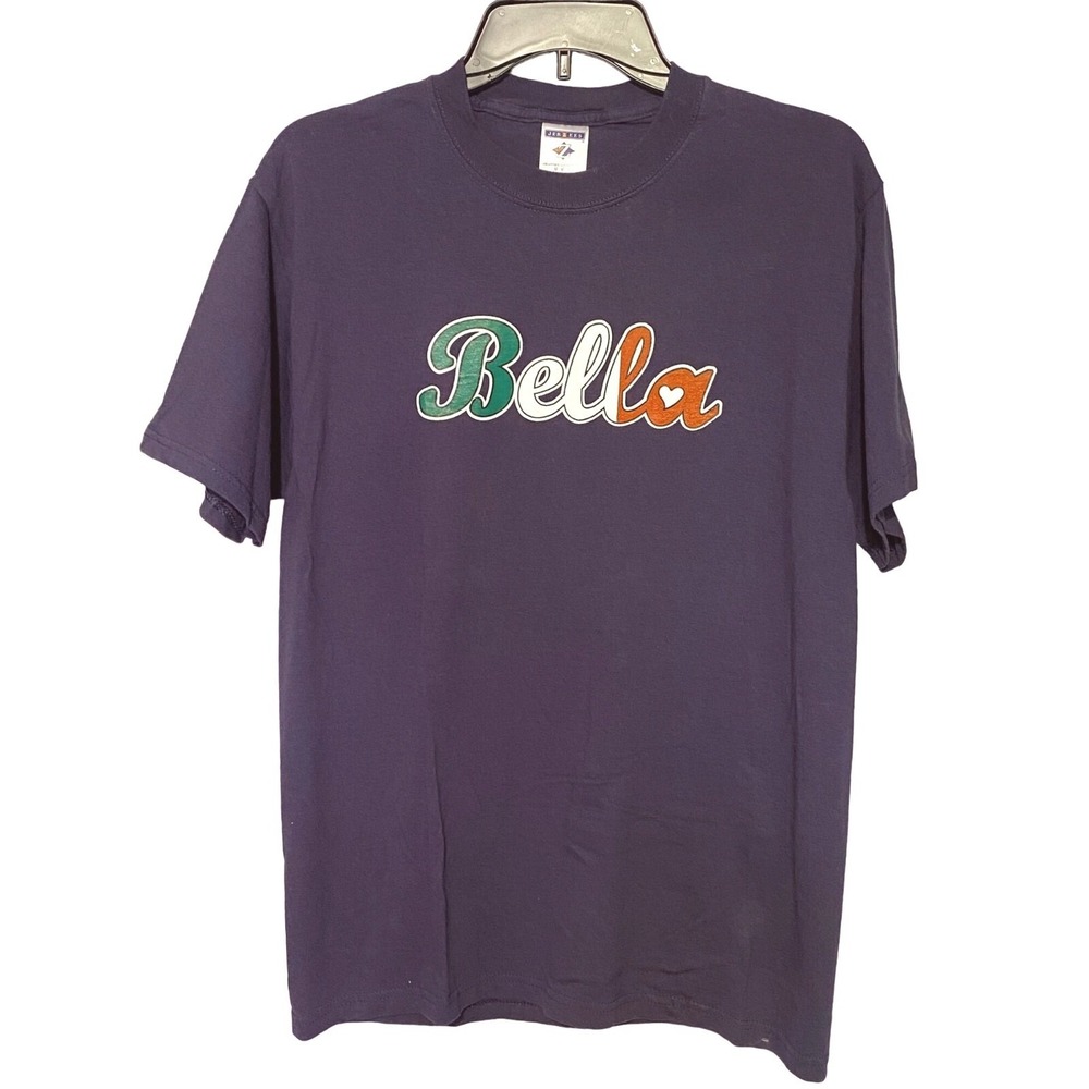 Jerzees Italian Bella T-shirt 100% Heavyweight Cotton Navy Red White Green NWOT